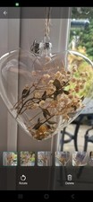 Glass heart shaped - glass, decorative