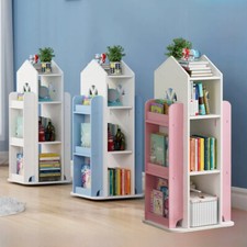 4-Tiers Rotary Bookshelf Chic