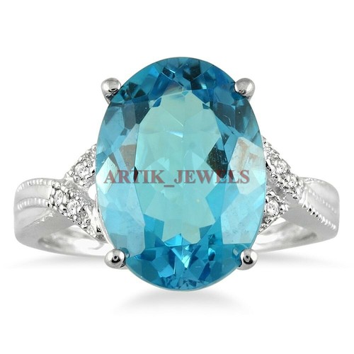 Natural blue topaz - blue, gemstone