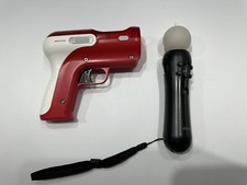 PlayStation Sony PS Move Controller and Gun Attachment PS3 PS4 VR Gaming B316