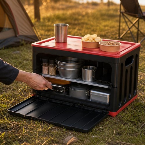 Portable camping storage - camping, box