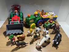 Toy tractor Farm Animals Lena Kiddieland Toy farm cows sheep Farmyard fun