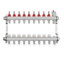 JG Underfloor LowFit 12mm Under Floor Heating Manifold 9 Port JGLOWFITMAN9