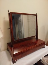 Antique Georgian Mirror Dressing Vanity Swing Shaving Dressing Mirror