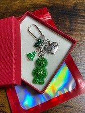 Christmas GREEN Glitter Jelly Baby Ket Charm Gift For Anyone Gift Boxed Or Bag