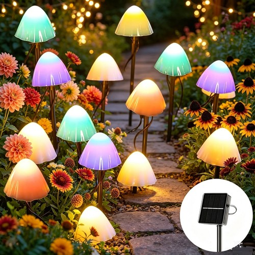 Solar mushroom garden lights - mushroom,
