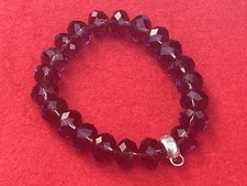 Thomas Sabo purple Bead and Silver Charm Carrier Bracelet