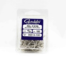 Gamakatsu SL12S Big Game Tin Plated Hook Size 4/0 ,100 Per pack (1427)