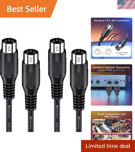 Pack feet black midi - 2-pack, cable