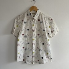Ben Sherman x Beatles Shirt Mens Medium White Scooter 60s Casuals Mod Limited
