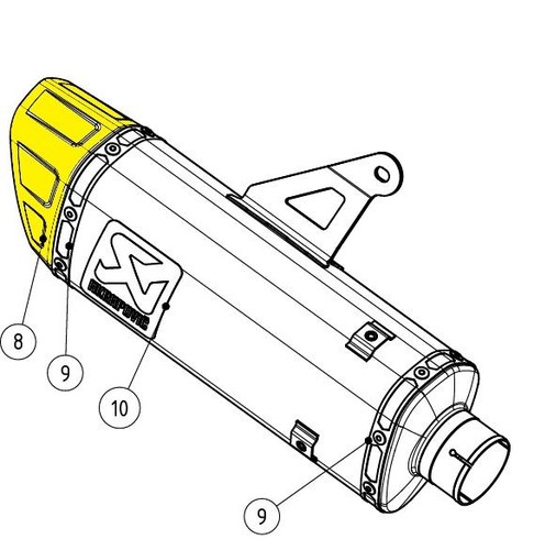 Akrapovic end cap titanium - akrapovic,