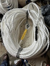 150FT OF 10MM ROPE WHITE ANCHOR BOAT MOORING WITH 10MM THIMBLE AND SHACKLE