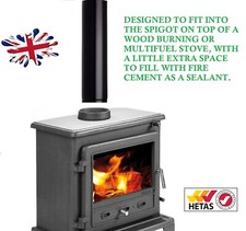 5 inch & 6" Stove flue Pipe & bends 125mm 150 matt black steel single wall