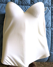 David’s Bridal Strapless Corset Bustier Longline Bra White Bridal Wedding 36B