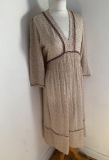 Vanessa Bruno midi dress 40 UK 10 12 VGC A line pattern print embroidered