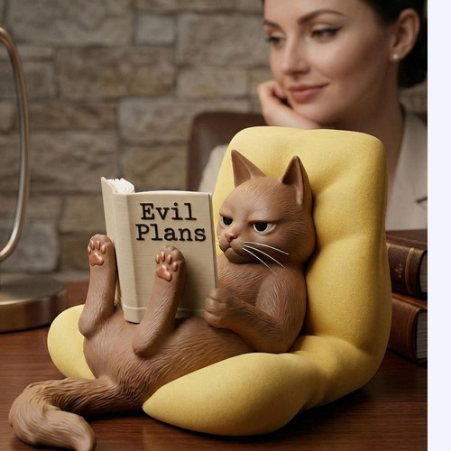 Lazy cat pose statue - pose, 3d