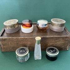 Collection of 6 Avon Cream Sachet Jars and 1 Eau de Cologne bottle