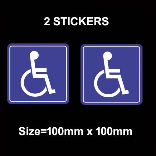 Disabled blue badge - x,