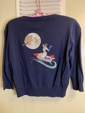 Collectif Vintage London Lucy On The Noon Cardigan Navy BNWT: Size 12.