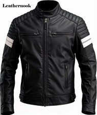 Café Racer Men Leather Jacket