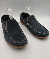 Chatham Mens suede Sennen Sole Spring Deck Shoes Slip on Size 8 Navy Blue
