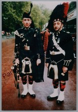 Military Photo Print Unknown Irish Regiment Bandsman & Piper In White Spats