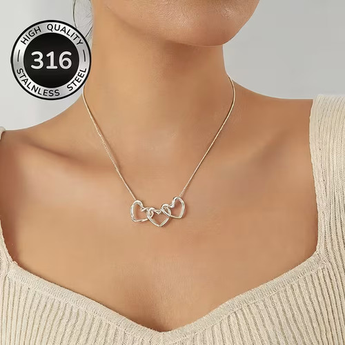 Gold look infinity necklace - look,