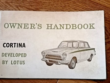 ORIGINAL 1963 FORD LOTUS CORTINA Mk1 Owners Manual Handbook, EXCELLENT CONDITION
