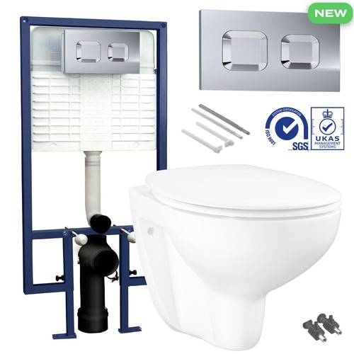 Wall hung toilet pan - hung, &