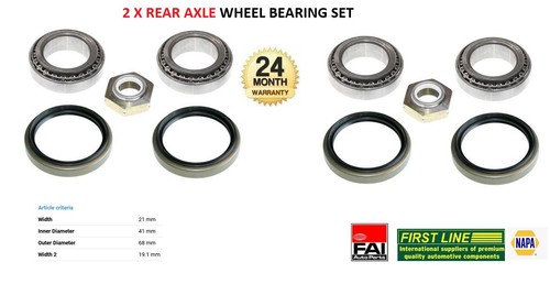 Rear axle wheel bearings - 2x,