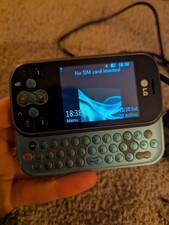 Working LG KS360 Flip Phone O2 Network Metallic Blue Black VG Condition See Pics