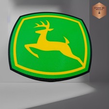 John Deere LED Lightbox – 3D Printed Tractor Logo Lamp, hanging version