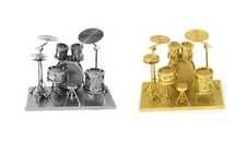 Metal Drum Set Miniature Metal Model Kits 3D Laser Cut Metal DIY Instrument Gift