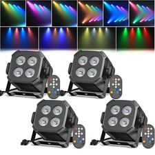 80W 4LED Stage Lighting RGBW PAR Can Light DMX for Party DJ Show Disco Strobe