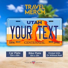 Utah personalised license - -,