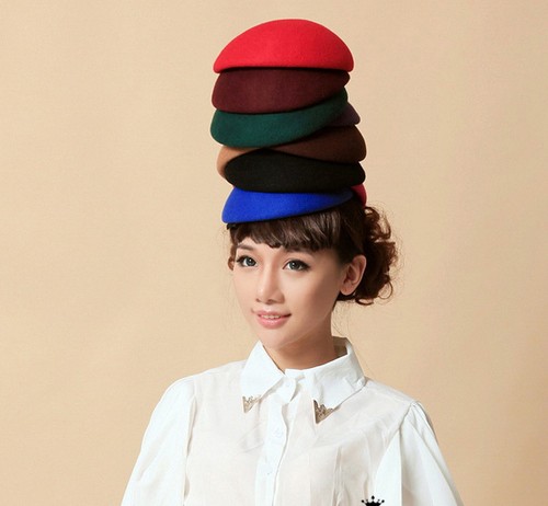 Color cute wool felt pillbox - color,