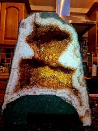 Tall citrine geode crystal - citrine,