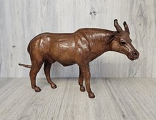 LEATHER WRAPPED BULL STATUE