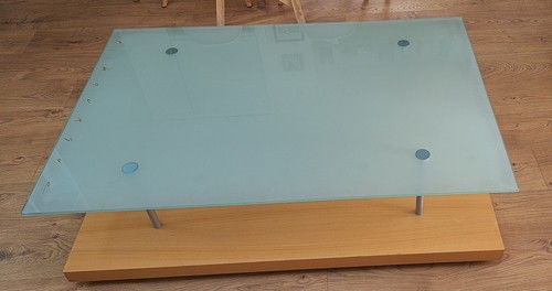 Ligne roset glass coffee table - glass,
