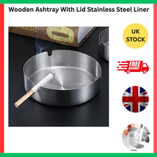 Wooden Ashtray With Lid