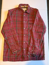 Regatta Men’s Fleece Lined Plaid Flannel Shirt Long Sleeve Red Check M Outdoor