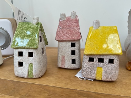 Led ceramic house 12cm - ceramic, house,