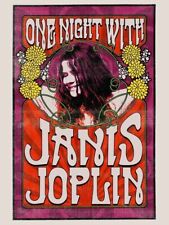 Janis Joplin - Concert VINTAGE BAND POSTERS Song Rock Travel Old Advert #ob