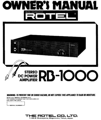 Rotel 1000 amplifier owners - rb-1000,