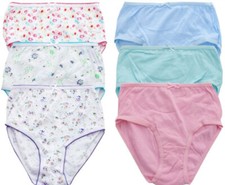 6 Pack Girls Briefs Underwear