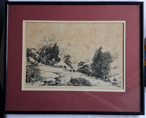 Antique original landscape - antique,