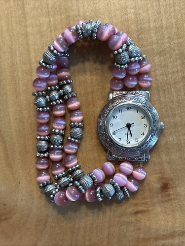 Pink pearl silver - pearl/silver, beaded