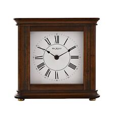 Widdop Square Wooden Westminster Chime Quartz Battery Mantel Clock W2904