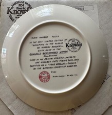 9 x  Norman Rockwell Vintage Limited Edition Picture Plates 8.5"