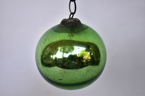 Antique kugel ornaments green - kugel,